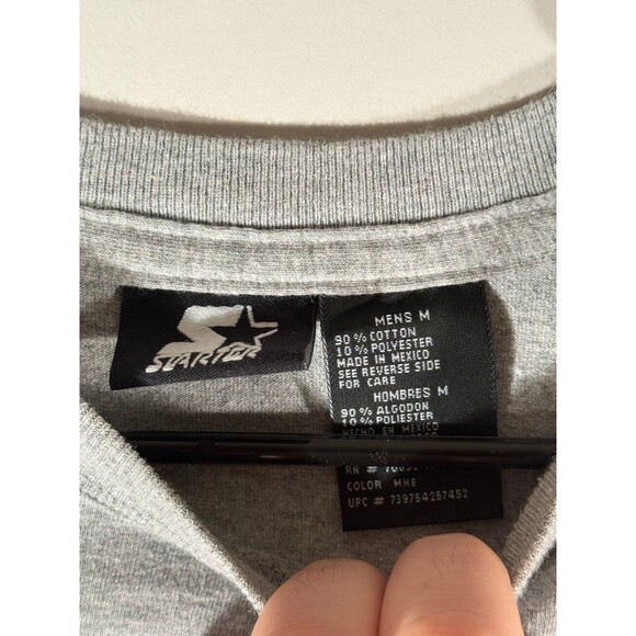 Starter Vintage 90s Basketball 71 Spell Out Logo Shirt Long‎ Sleeve Medium M - Picture 6 of 9